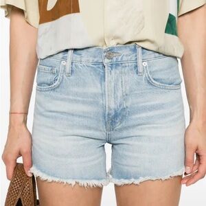 FRAME HIGH RISE DENIM SHORTS